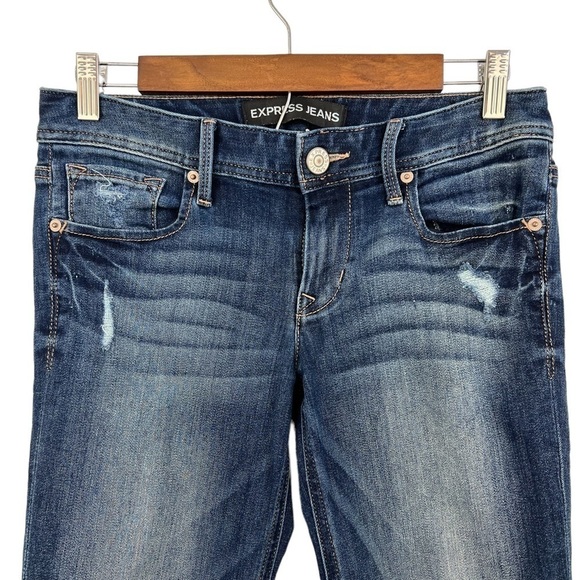 express CROPPED SKINNY DISTRESSED WOMEN'S JEANS - Picture 3 of 12